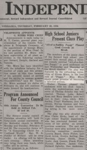 15 Newspaper Article - Junior Class Play - shopped