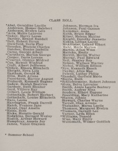 12 Class Roll w-Merle's Name (College)