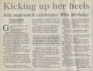 34-NewspaperArticleaboutGlemas90thBirthdayCelebration